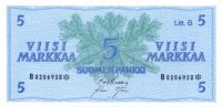5 Markkaa 1963 Litt.B B0206938* kl.8